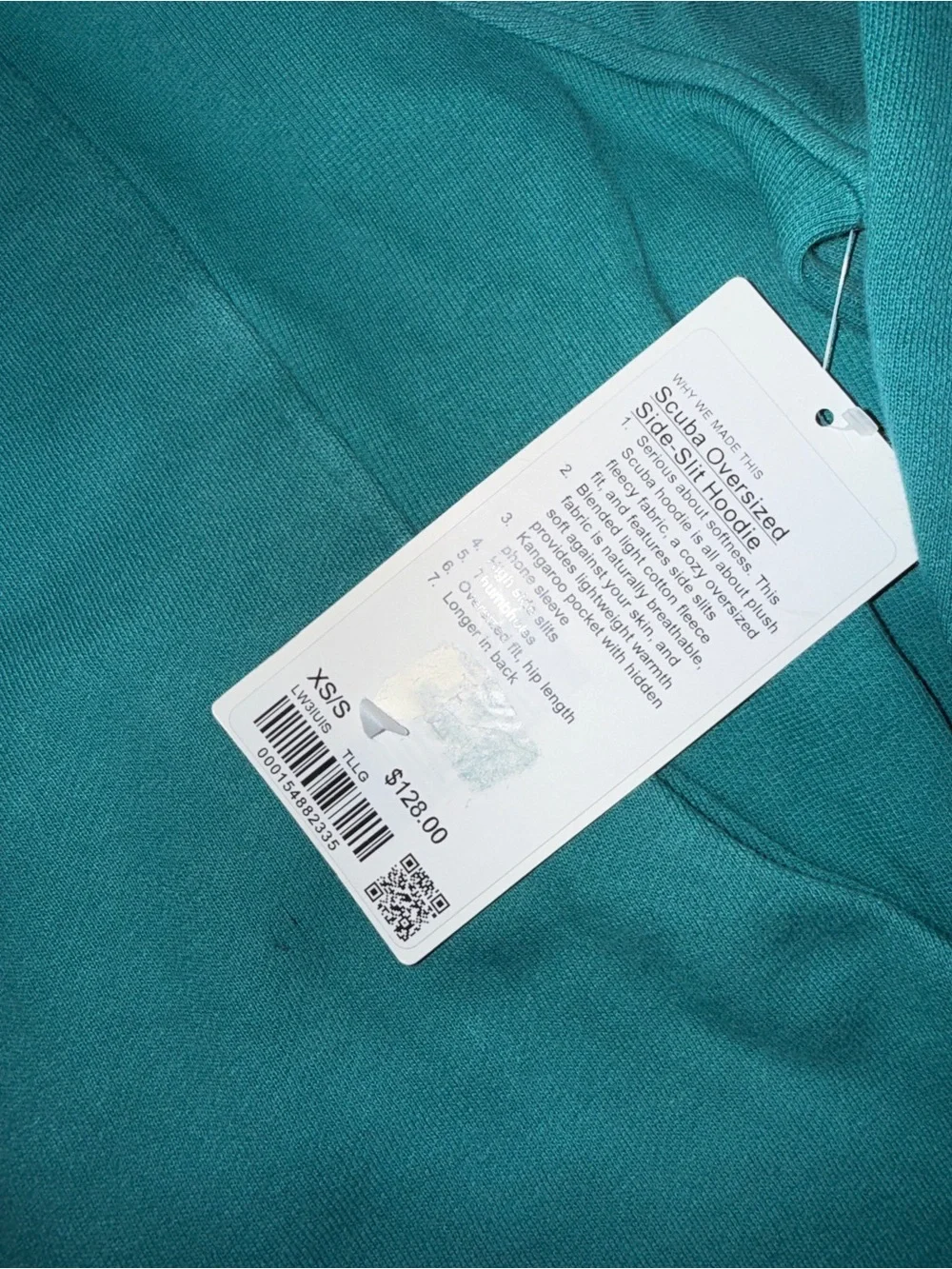 NWT Lululemon Scuba Oversizdd Side-Slit Hoodie size XS/S